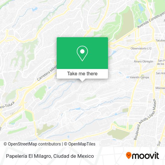 Mapa de Papelería El Milagro