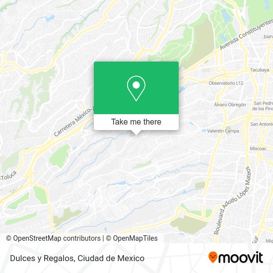 Dulces y Regalos map