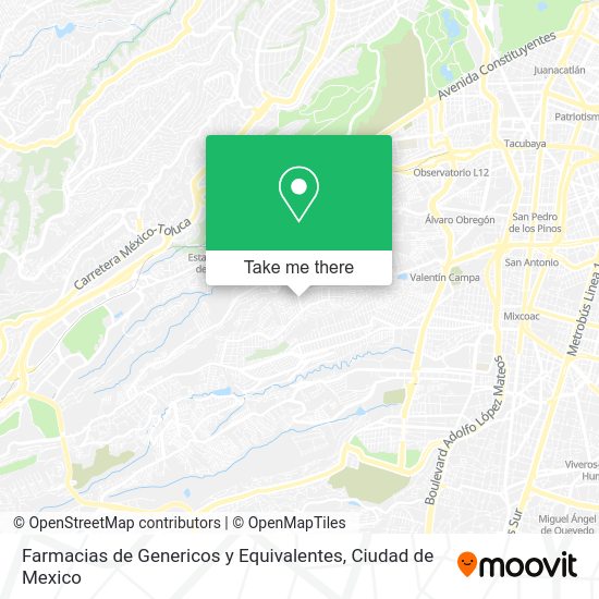 Mapa de Farmacias de Genericos y Equivalentes