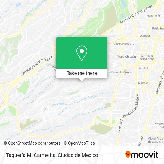 Mapa de Taquería Mi Carmelita