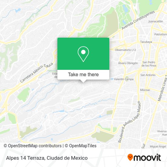 Alpes 14 Terraza map
