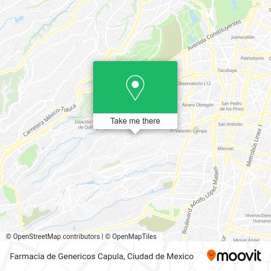 Farmacia de Genericos Capula map