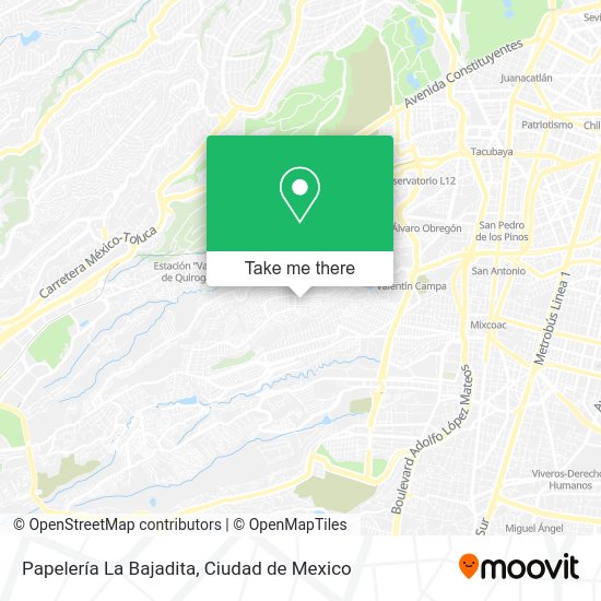 Papelería La Bajadita map