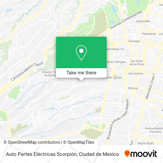 Mapa de Auto Partes Eléctricas Scorpión