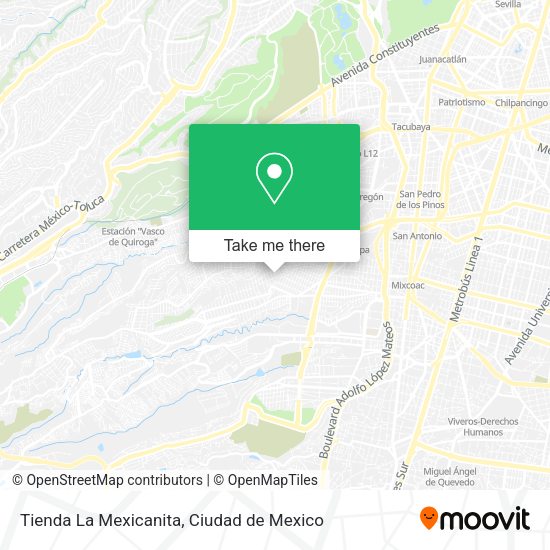 Mapa de Tienda La Mexicanita