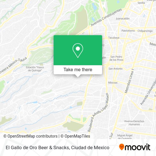 Mapa de El Gallo de Oro Beer & Snacks