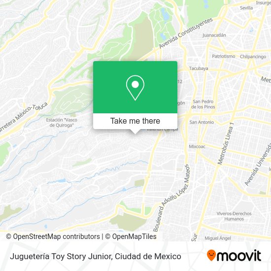 Juguetería Toy Story Junior map