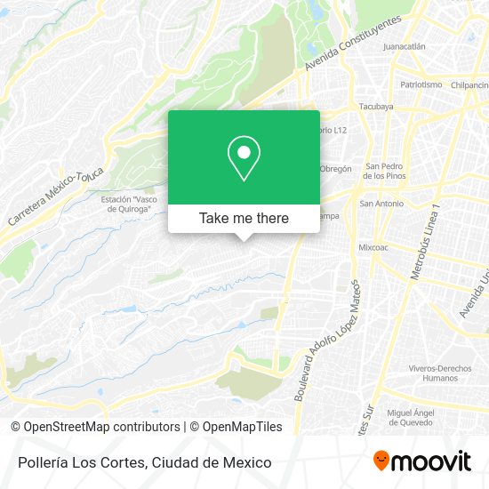 Mapa de Pollería Los Cortes