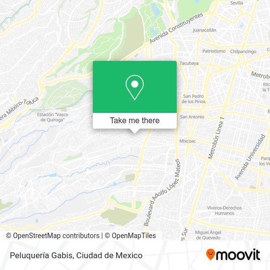 Mapa de Peluquería Gabis