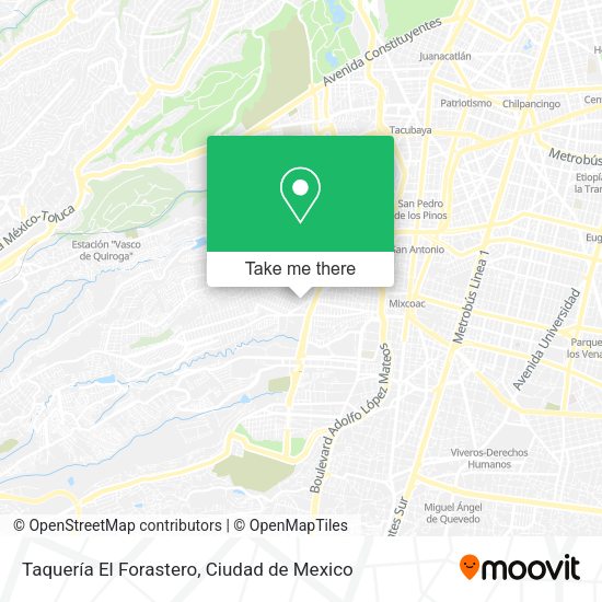 Mapa de Taquería El Forastero