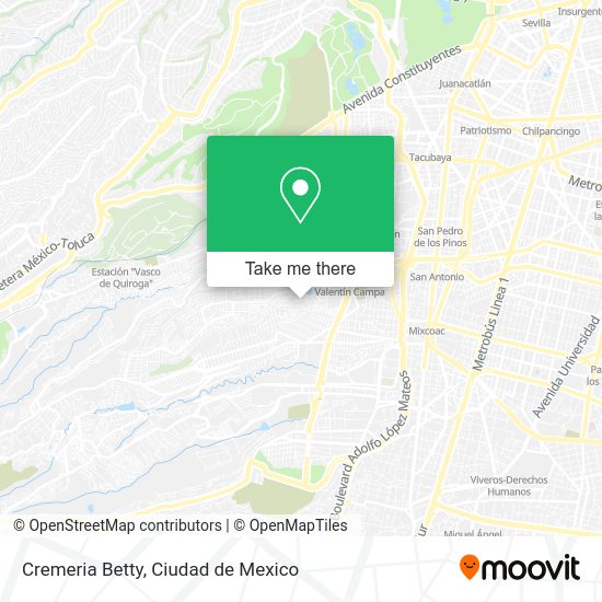 Cremeria Betty map