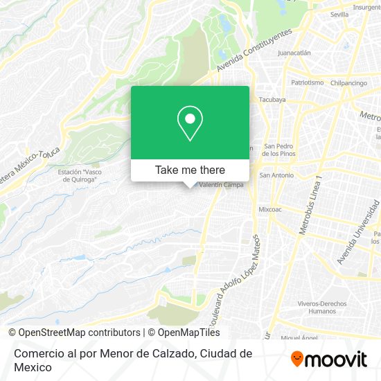 Comercio al por Menor de Calzado map