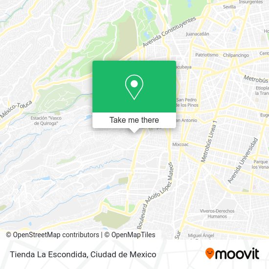 Tienda La Escondida map