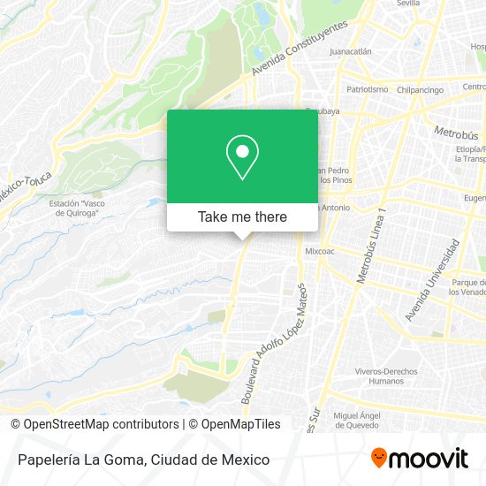 Papelería La Goma map