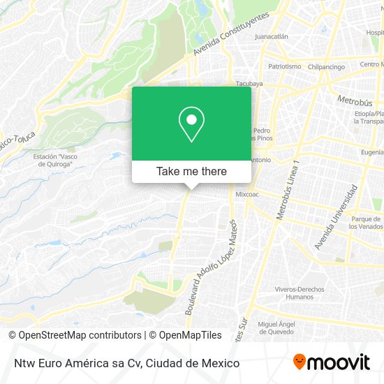 Mapa de Ntw Euro América sa Cv