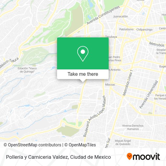 Mapa de Pollería y Carniceria Valdez