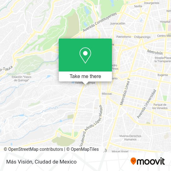 Más Visión map