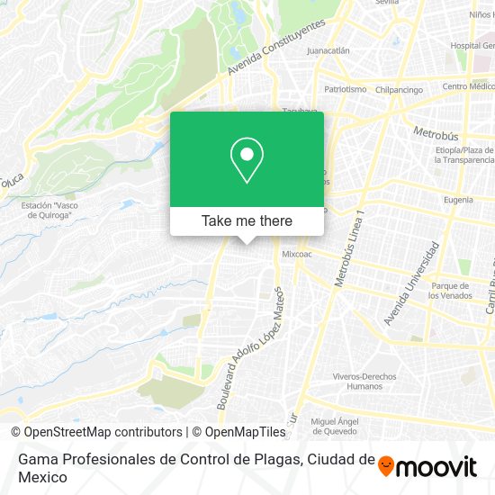 Gama Profesionales de Control de Plagas map
