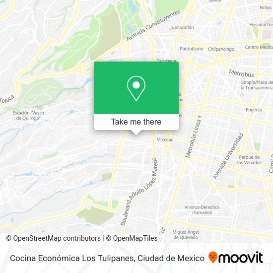 Cocina Económica Los Tulipanes map