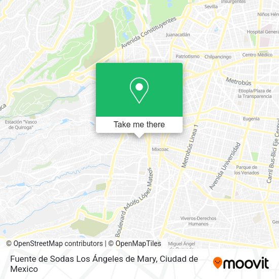 Fuente de Sodas Los Ángeles de Mary map