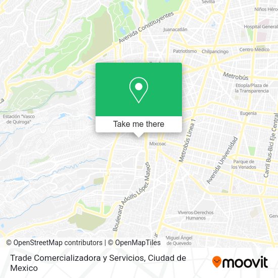 Mapa de Trade Comercializadora y Servicios