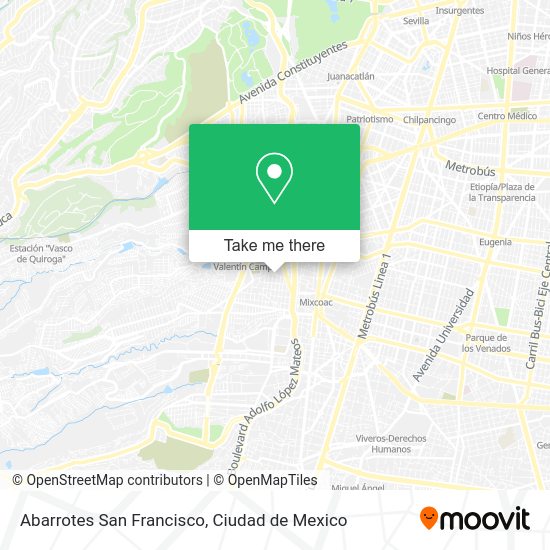 Abarrotes San Francisco map