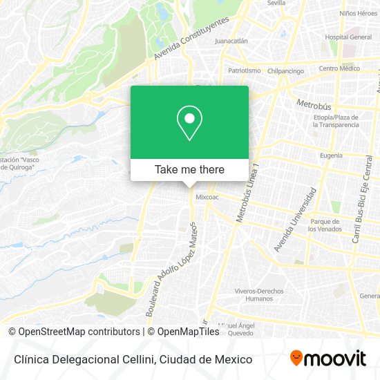 Clínica Delegacional Cellini map