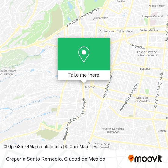 Mapa de Crepería Santo Remedio