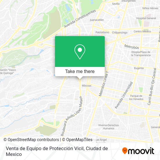 Venta de Equipo de Protección Vicil map