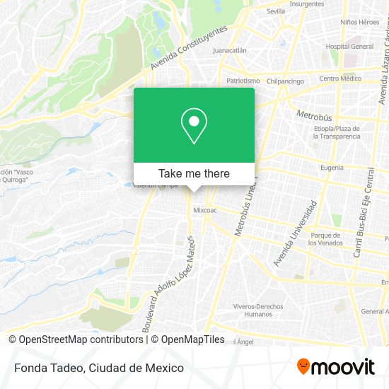 Mapa de Fonda Tadeo
