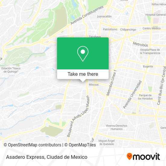 Mapa de Asadero Express