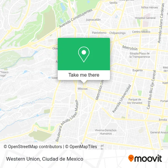 WESTERN UNION map