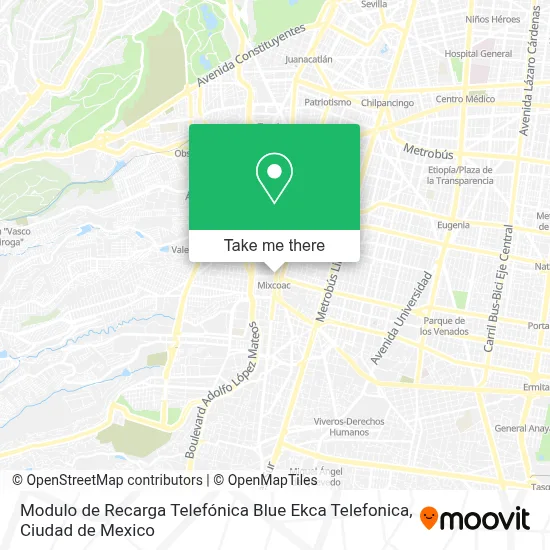 Modulo de Recarga Telefónica Blue Ekca Telefonica map