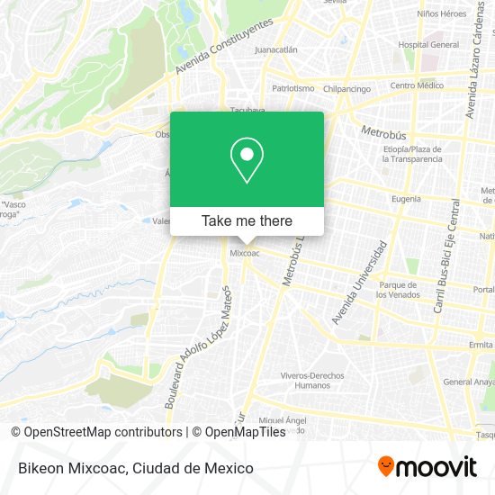 Bikeon Mixcoac map