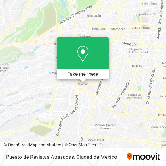 Puesto de Revistas Atrasadas map