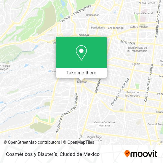 Cosméticos y Bisutería map