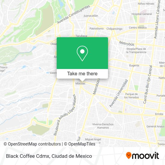 Black Coffee Cdmx map