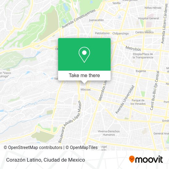 Corazón Latino map