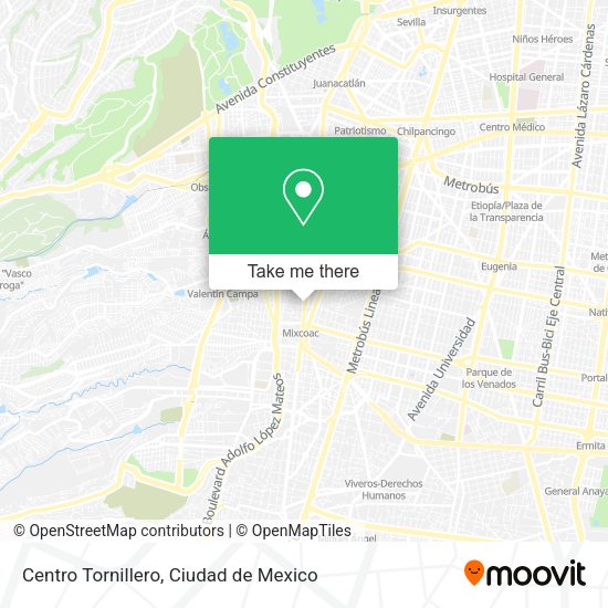 Centro Tornillero map