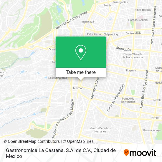 Gastronomica La Castana, S.A. de C.V. map
