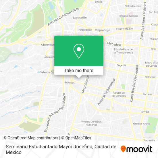 Mapa de Seminario Estudiantado Mayor Josefino