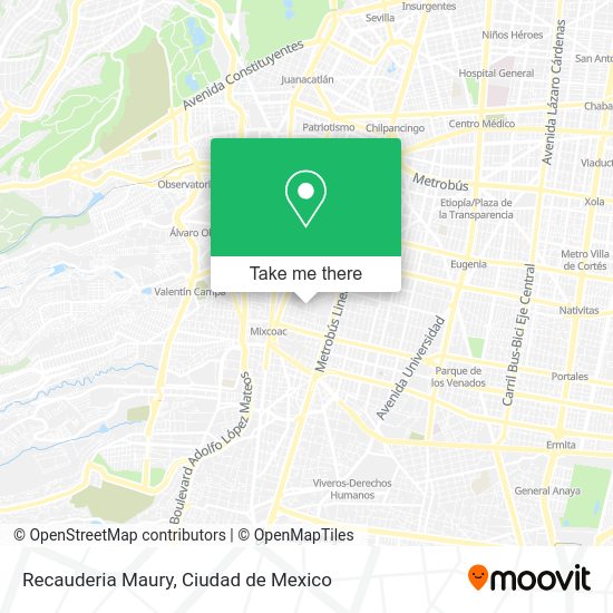 Recauderia Maury map