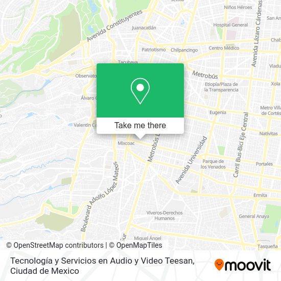 Tecnología y Servicios en Audio y Video Teesan map