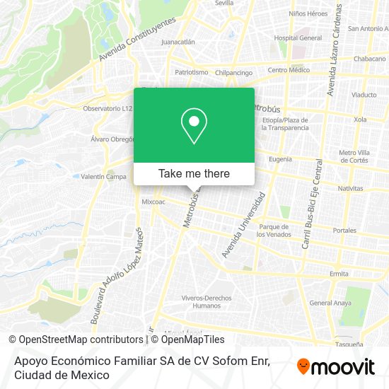 Apoyo Económico Familiar SA de CV Sofom Enr map