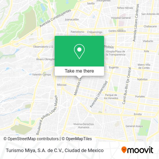 Mapa de Turismo Miya, S.A. de C.V.