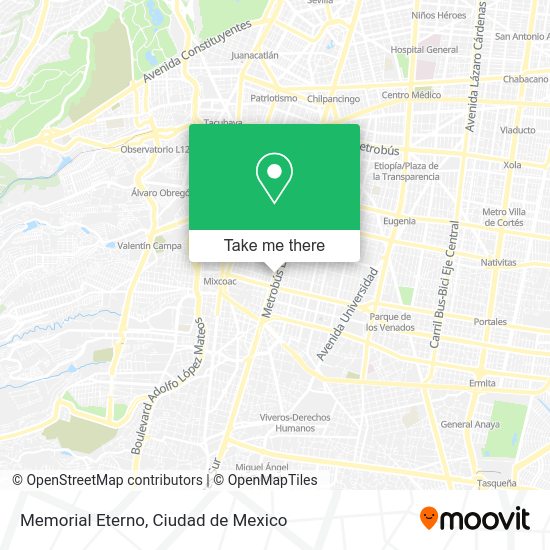 Memorial Eterno map