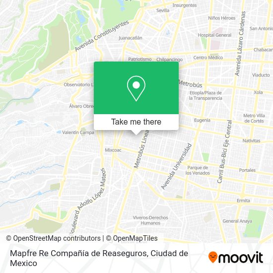 Mapa de Mapfre Re Compañía de Reaseguros