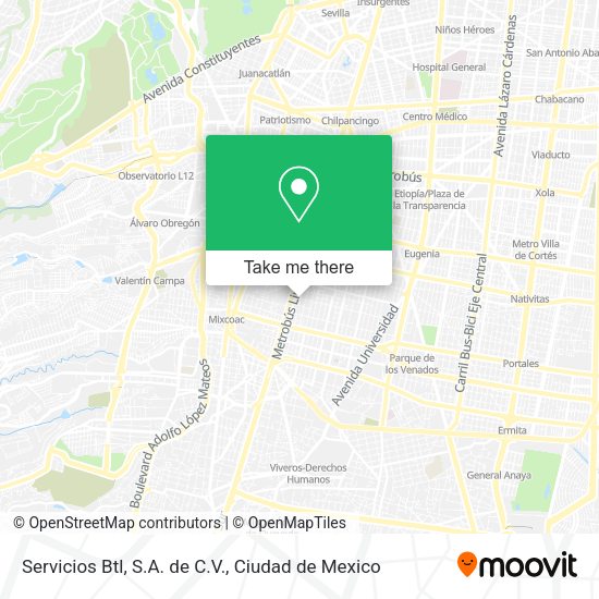 Mapa de Servicios Btl, S.A. de C.V.