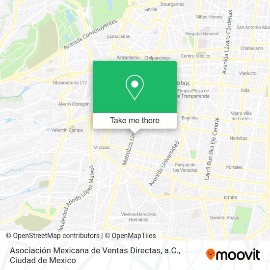 Asociación Mexicana de Ventas Directas, a.C. map