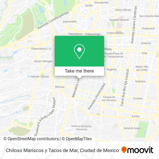 Chiloso Mariscos y Tacos de Mar map